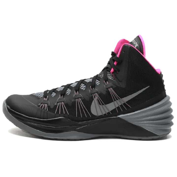Nike Nike Hyperdunk 2013 Soft And Comfortable Slip Resistant Abrasion Resistant Mid top Basketball Shoes Men's Black
