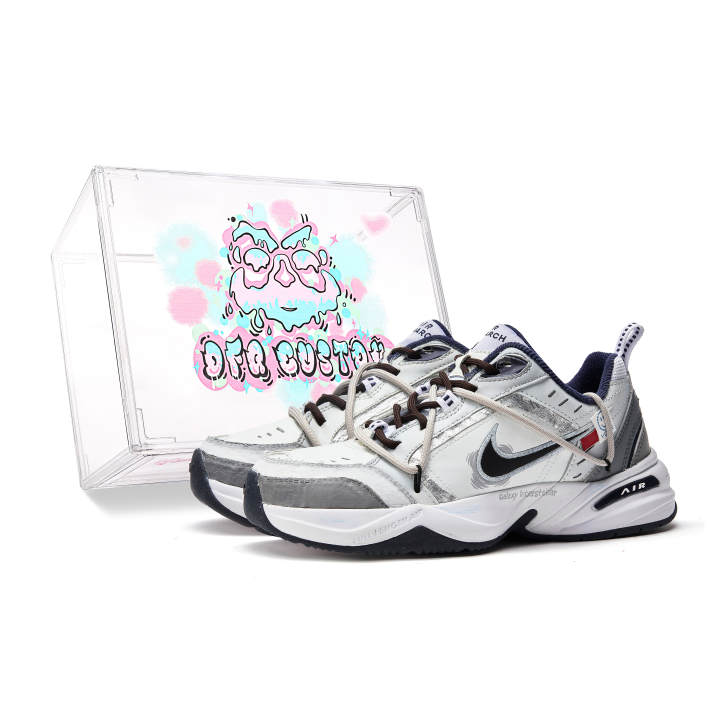 Nike Nike Air Monarch 4 Da Vinci Custom Box, Unlimited Galaxy Slip Resistant Slip Resistant Low top Chunky Sneakers Unisex
