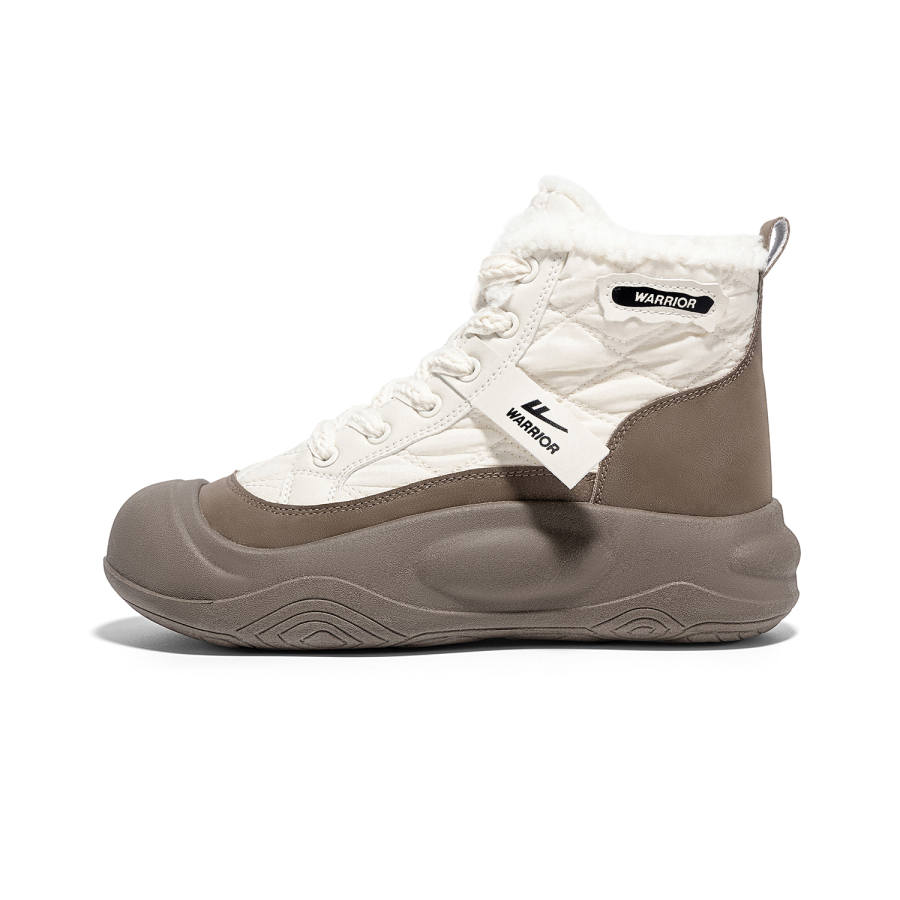 WARRIOR Warrior Cushioning Height Increasing Coverage Short Snow Boots Women's Beige Coffee Caffeine
