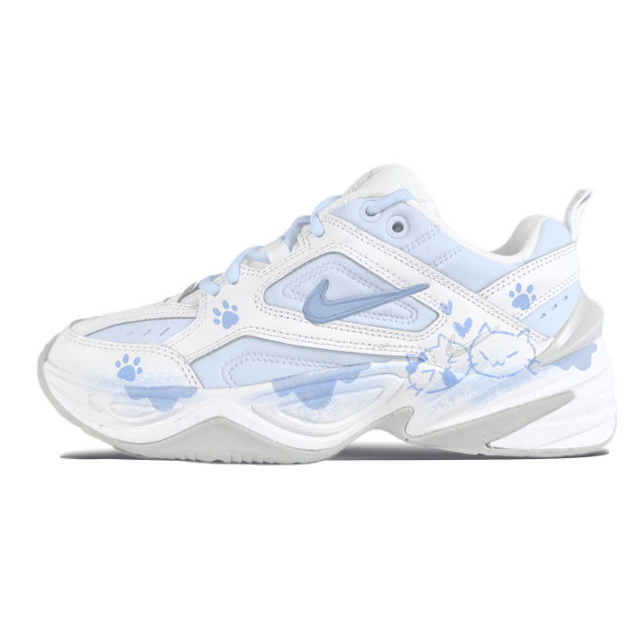 Nike Nike M2K Tekno Couple Meow Abrasion Resistant Breathable Low top Chunky Sneakers Women's White