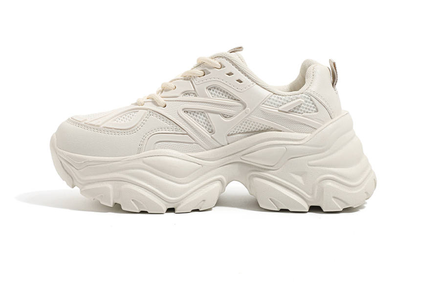 HUANQIU Cushioning Height Increasing Slip Resistant Low top Chunky Sneakers Women's