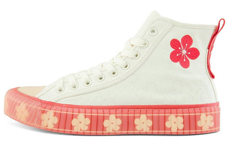 Kappa Slip Resistant And Abrasion Resistant Coverage High top Canvas Shoes Unisex Heron Feather White