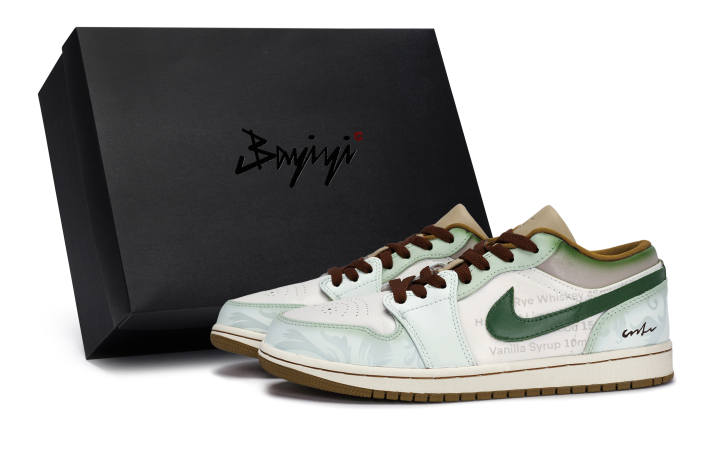 Jordan Jordan Air Jordan 1 Low 811 Manufacturing, Vanilla Coffee, Special Shoe Box Abrasion Resistant Breathable Low top