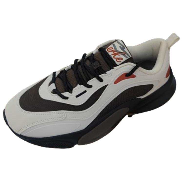 Erke Cushioning Slip Resistant Abrasion Resistant Low top Chunky Sneakers Men's Gray Black