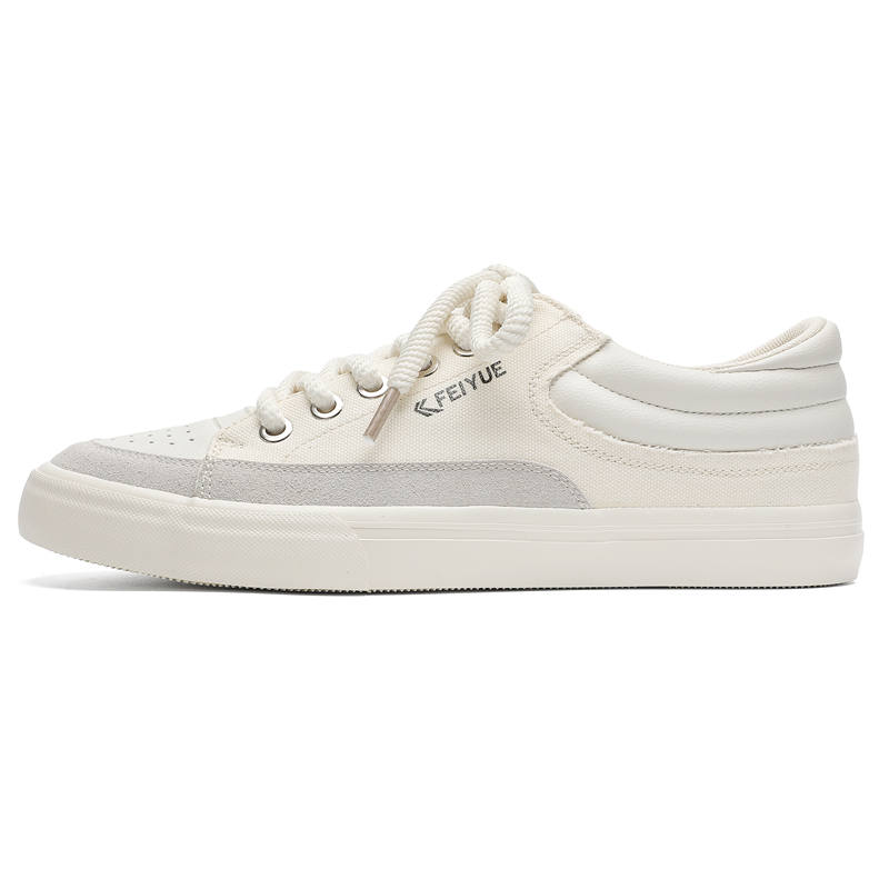 Poizon FEIYUE Breathable Lightweight Breathable And Lightweight Low-top Canvas Shoes Men's Beige Gray