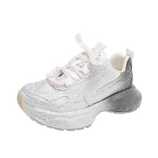 LONGZHIWU Pu Height Increasing Low top Chunky Sneakers Women's