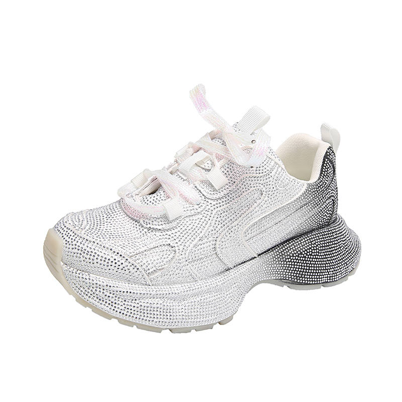 LONGZHIWU Pu Height Increasing Low top Chunky Sneakers Women's