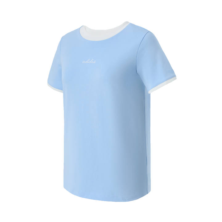Adidas Adidas T Shirts Women's Blue Crew Neck Moderate