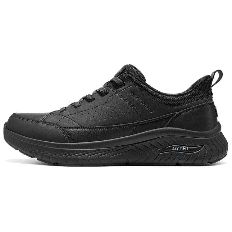Skechers Casual Slip on Shoes Casual Leather Shoes Men's Black