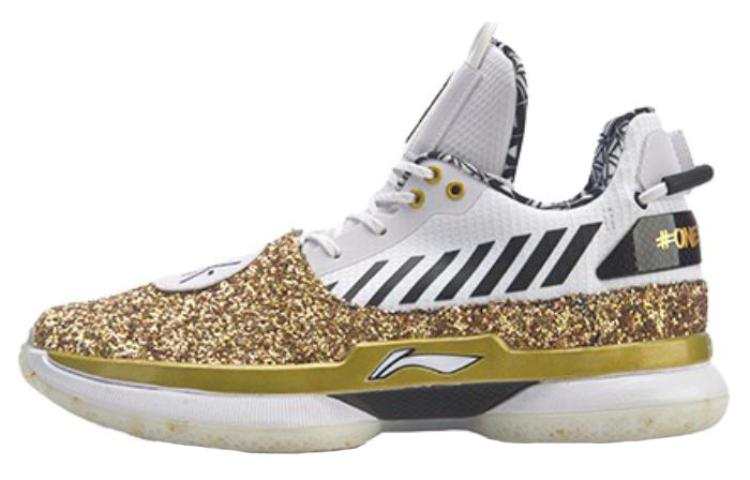 Li-Ning Li Ning WOW 7 Basketball Shoes Men's Low Top Gold/White