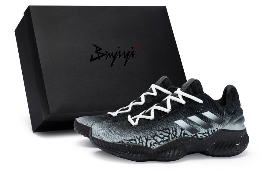 Adidas Adidas Pro Bounce 2018 Low 811 Manufacturing, Deep Sea Coral, Special Shoe Box Fabric Cushioning Slip Resistant Low top