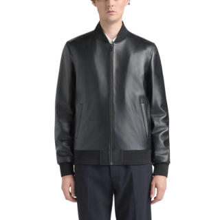 Bally leather bomber jacket