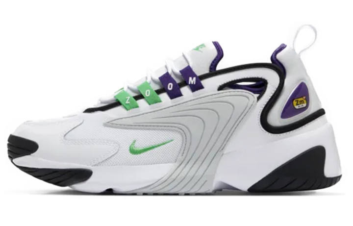 Nike Nike Zoom 2K Slip Resistant Lightweight Non slip Lightweight Low top Chunky Sneakers Men's White Green