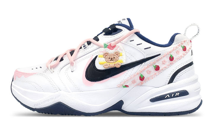 Nike Nike Air Monarch 4 Bear Dessert House Cushioning, Wear Resistant Low top Chunky Sneakers Unisex Pink White