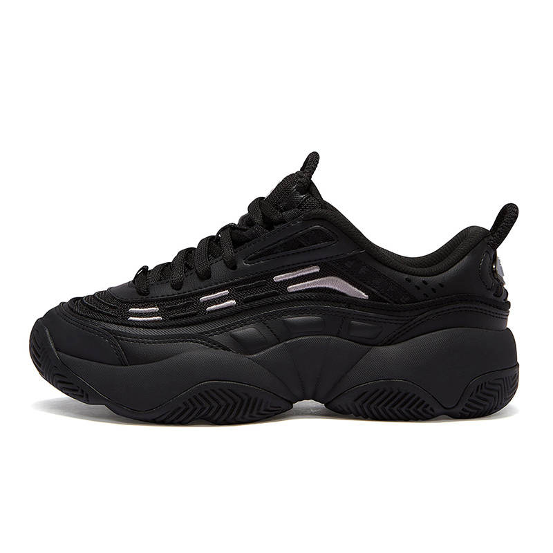 FILA FUSION FIRE Flame Shoes Abrasion Resistant Low top Vintage Basketball Shoes Women's Black