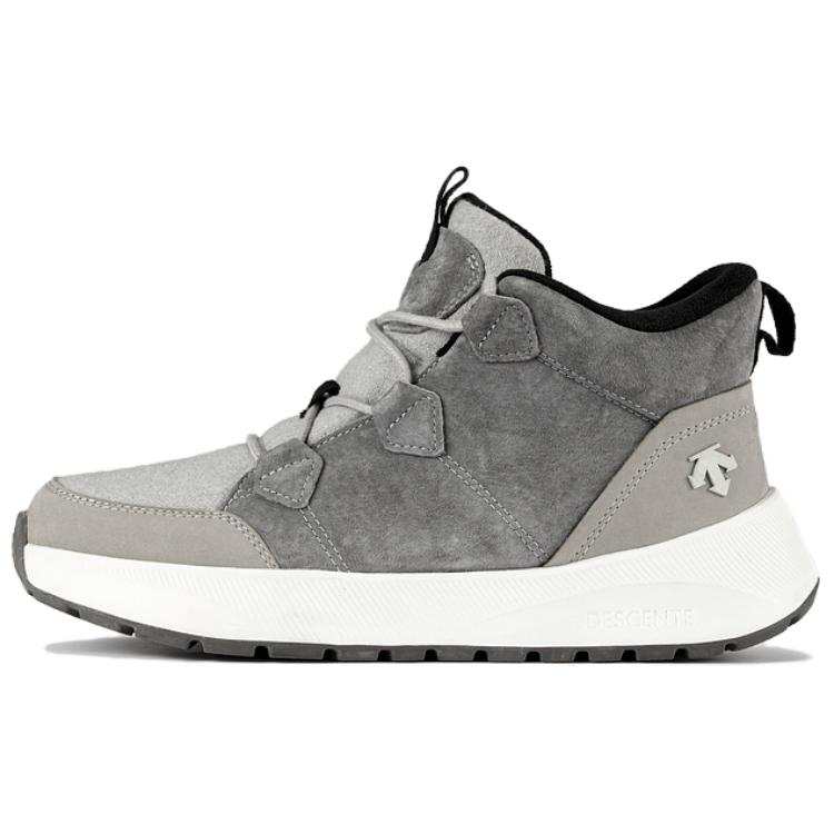 DESCENTE Ski Style Abrasion Resistant Slip Resistant Short Snow Boots Women's Gray
