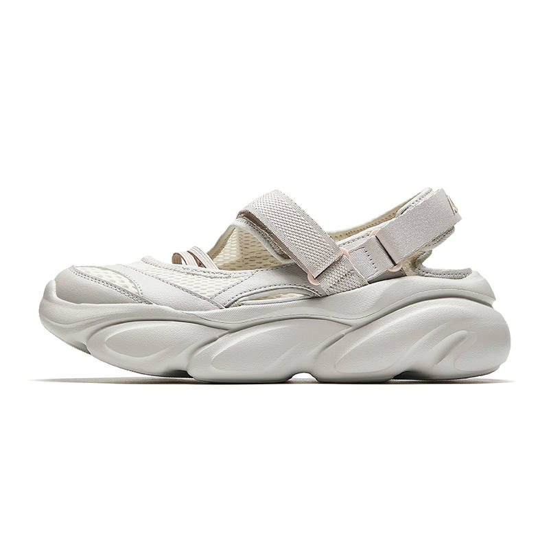 Anta Slip Resistant Abrasion Resistant Breathable Cushioning River Trekking Shoes Women's White Gray