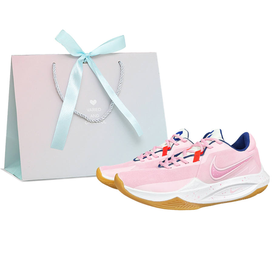 Nike Nike Precision 6 Slip Resistant Abrasion Resistant Low top Basketball Shoes Men's Pink