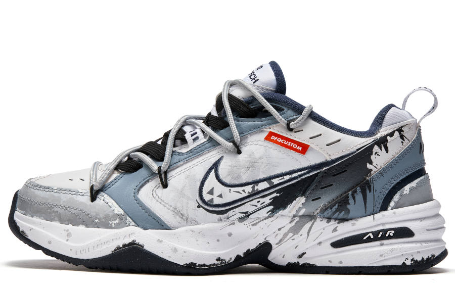 Nike Nike Air Monarch 4 Free Panda, Dancing In Ink Abrasion Resistant Abrasion Resistant Low top Chunky Sneakers Unisex Gray