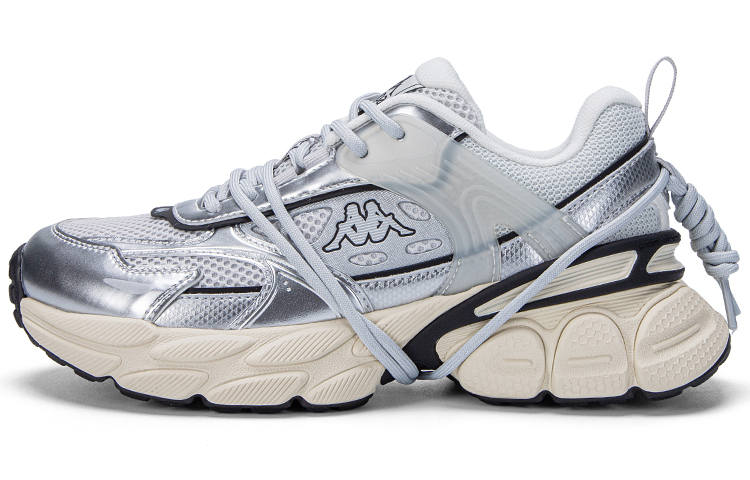 Kappa Slip Resistant, Abrasion Resistant, Breathable High top Chunky Sneakers Unisex Cool Gray Silver