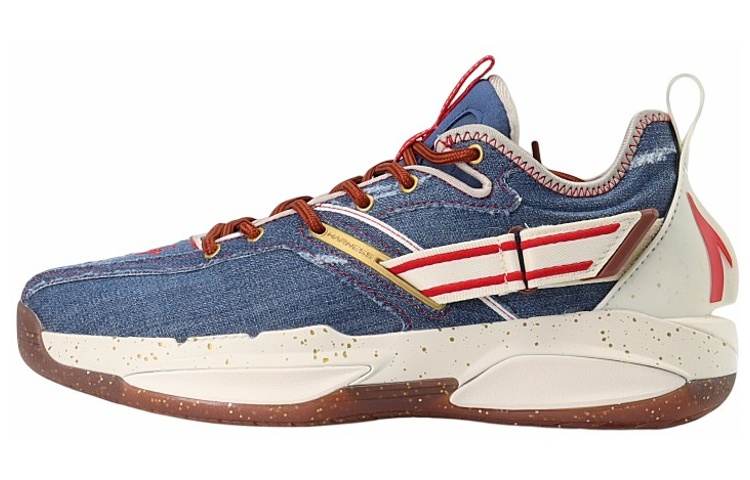 ANTA GH3 Basketball Shoes Men's Low Top Denim Blue/White/Red