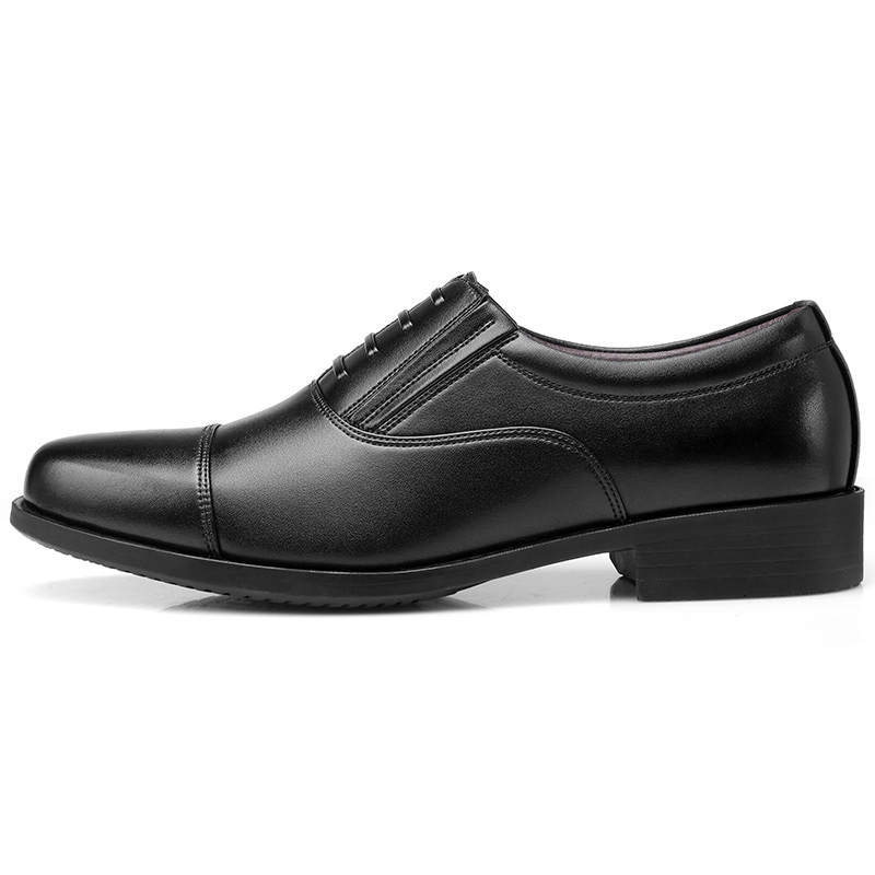 QIANGREN 3515 Men's Thermal Three Piece Fleece Lined Cotton Derby Shoes Dress Shoes Men's Black