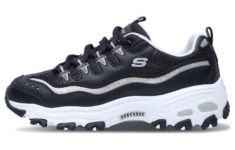 Skechers D'Lites D'LITES Now & Then Y2K Vintage Running Shoes Mesh, Artificial Leather Casual Cushioning Low top