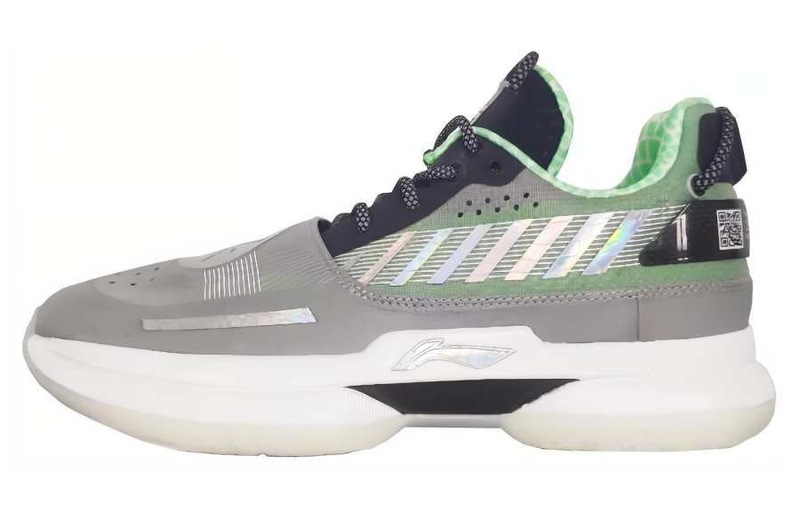Li-Ning Li Ning WOW 7 Way Of Wade 7 TEB Cushioning Coverage Support Low top Basketball Shoes Men's Gray Green