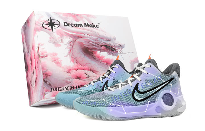 Nike Nike KD Trey 5 IX Slip Resistant Abrasion Resistant Low top Basketball Shoes Unisex Light Blue