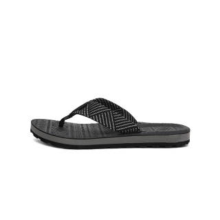 ZVA Quiet Abrasion Resistant Slip Resistant Quiet Abrasion Resistant Slip Resistant Flip Flops Women's Black Gray