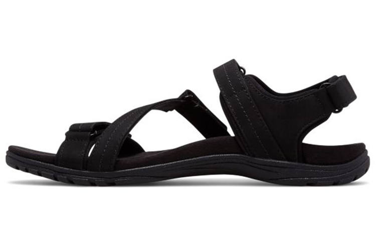 New Balance New Balance Maya Leather Sandal Velcro Minimalistic Casual Open Toe Pure Black Sandals Women's
