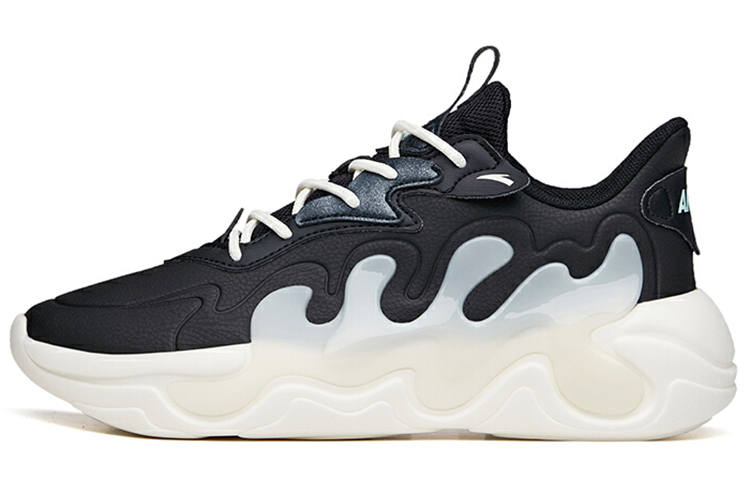 Anta Chao Worship 2.0 Cushioning Slip Resistant Coverage Low top Chunky Sneakers Women's Black White