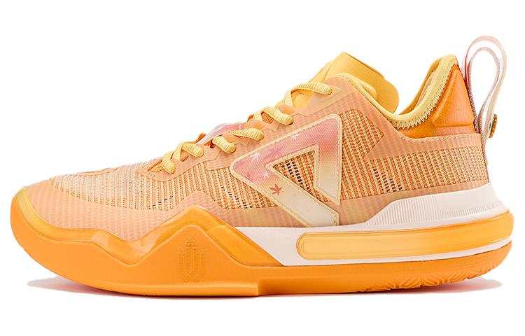 PEAK Slip Resistant Abrasion Resistant Low top Basketball Shoes Men's Yellow