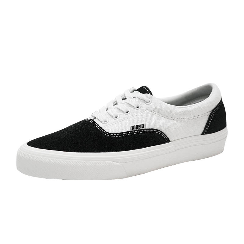 NICEID Wear resistant And Lightweight Low top Canvas Shoes Men's Black White