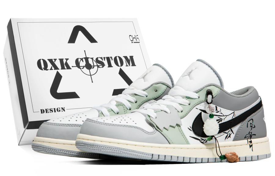 Jordan Jordan Air Jordan 1 Elegant Bamboo Shadow, Special Shoe Box Slip Resistant Abrasion Resistant