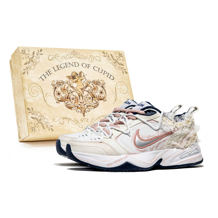 Nike Nike Air Monarch 4 Slip Resistant Slip Resistant Low top Chunky Sneakers Unisex Beige Pink