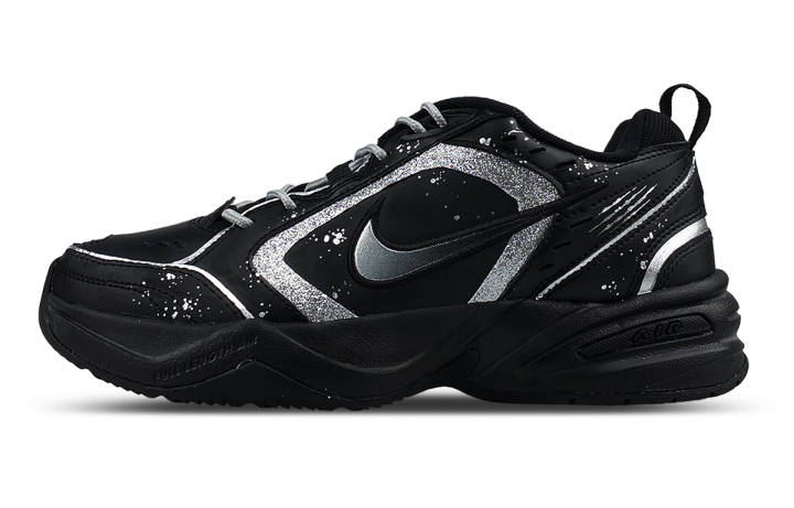 Nike Nike Air Monarch 4 Slip Resistant Low top Chunky Sneakers Unisex Black Silver