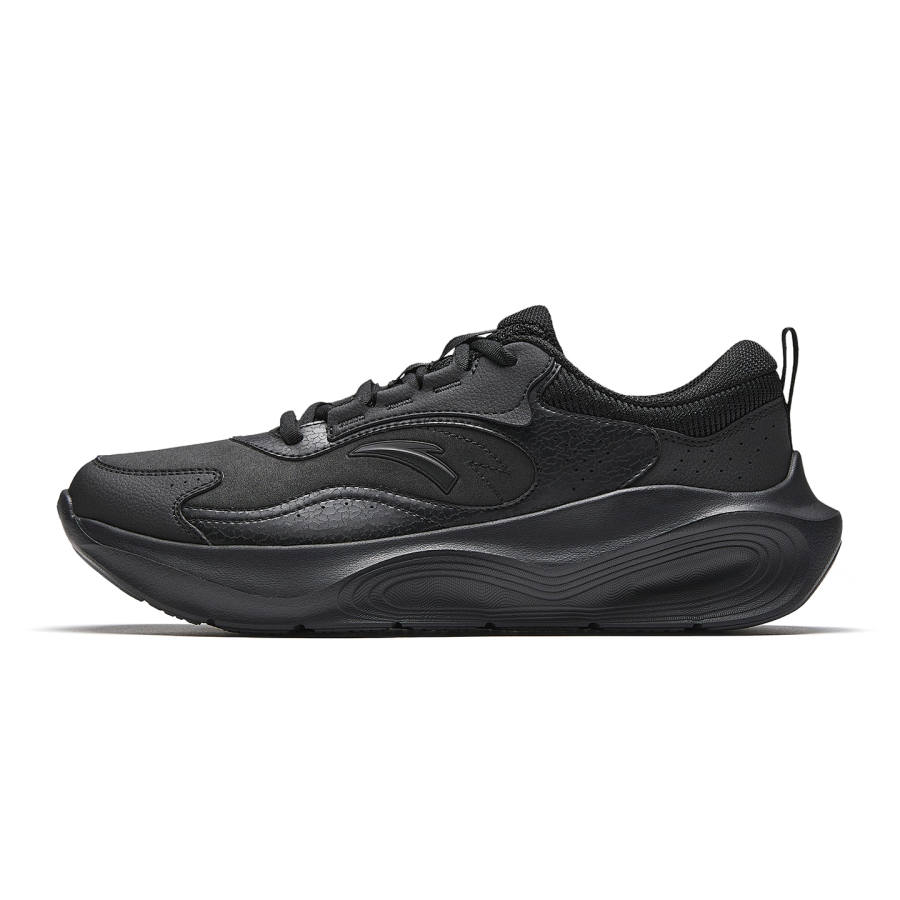 ANTA Anta Textile, Synthetic Leather Low top Training Shoes Men's Basic Black