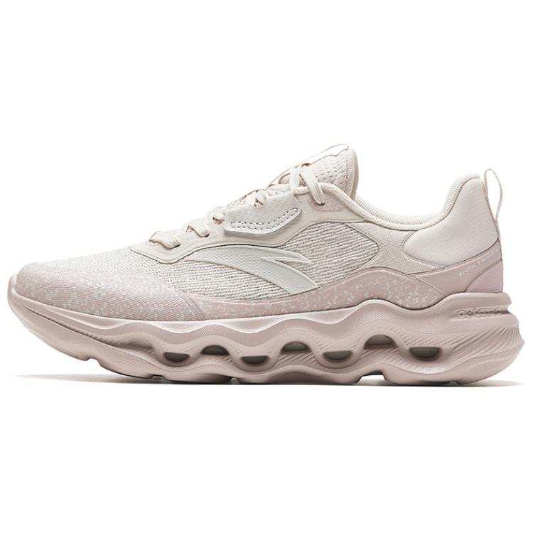 Anta Cushioning Breathable Low top Training Shoes Women's Beige Gray