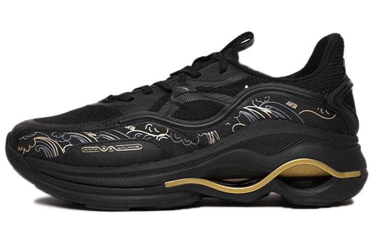 ANTA Variety Training Collection Training Shoes Men's Low Top Black/Gold
