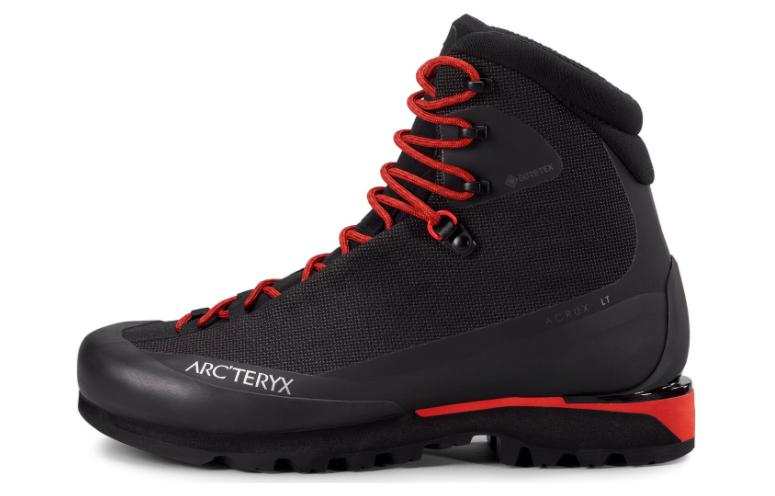 Arcteryx Arc'teryx ACRUX LT Comfortable Round Toe Slip Resistant Abrasion Resistant High top Hiking Shoes Unisex Black Red