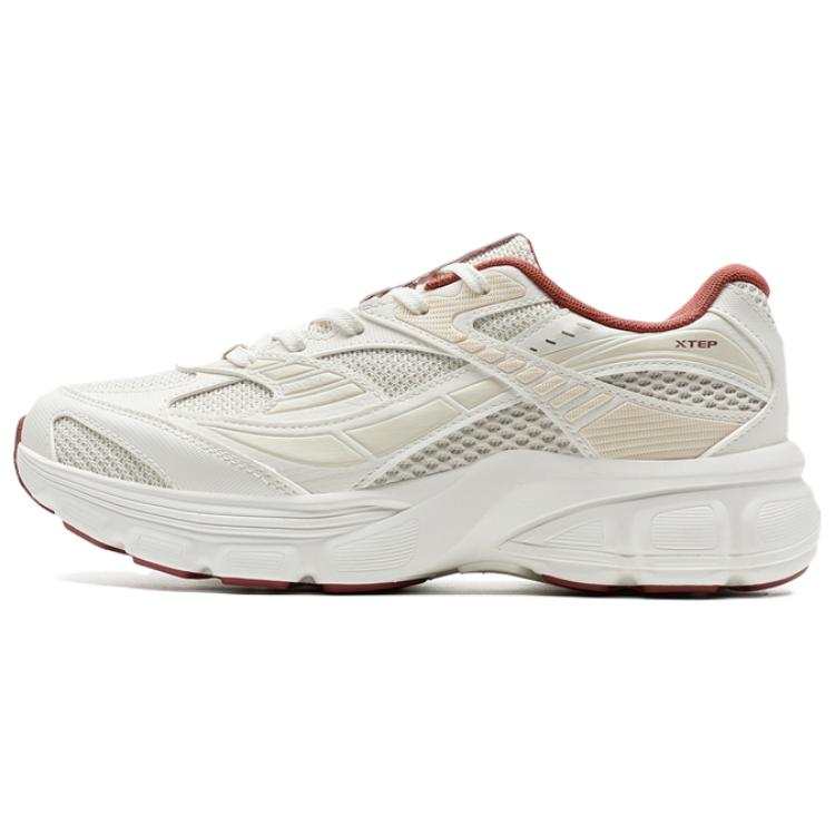 XTEP Balance Cushioning Slip Resistant Low top Chunky Sneakers Women's Ecru