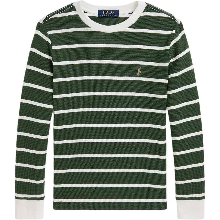 Polo Ralph Lauren T Shirt Bottle Green & Cream Teenagers