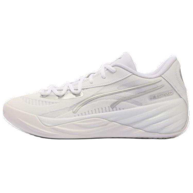 PUMA All Pro Nitro Comfortable And Lightweight Low top Basketball Shoes Unisex White