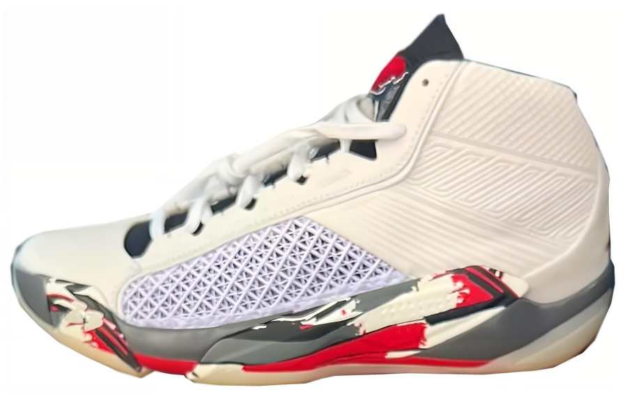 Jordan Jordan Air Jordan 38 Comfortable Round Toe Cushioning Slip Resistant High top Basketball Shoes Unisex White