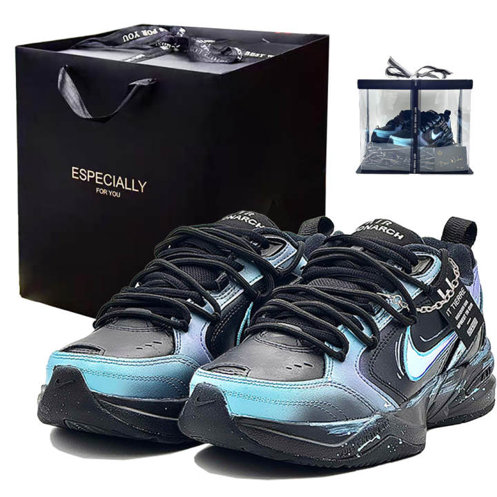 Nike Nike Air Monarch 4 Neon Code Cow Split Leather Cushioning Abrasion Resistant Cushioning, Wear Resistant Low top