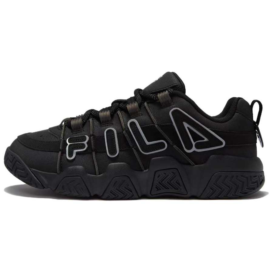 FILA FUSION BUSTER Puffy Shoes Low top Vintage Basketball Shoes Men's Black