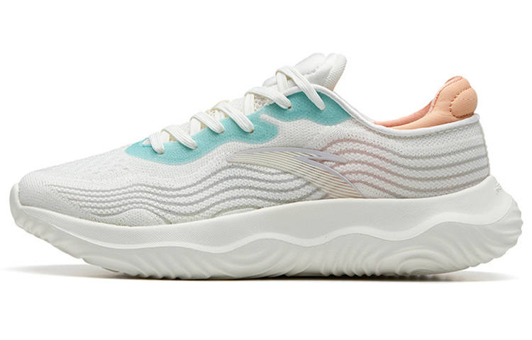 ANTA Variety Training Collection Training Shoes Women's Low Top Ivory White/River Aqua Blue