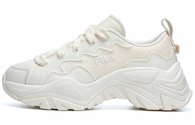 FILA CANVAS Abrasion Resistant Breathable Low top Canvas Shoes Women's Milk White