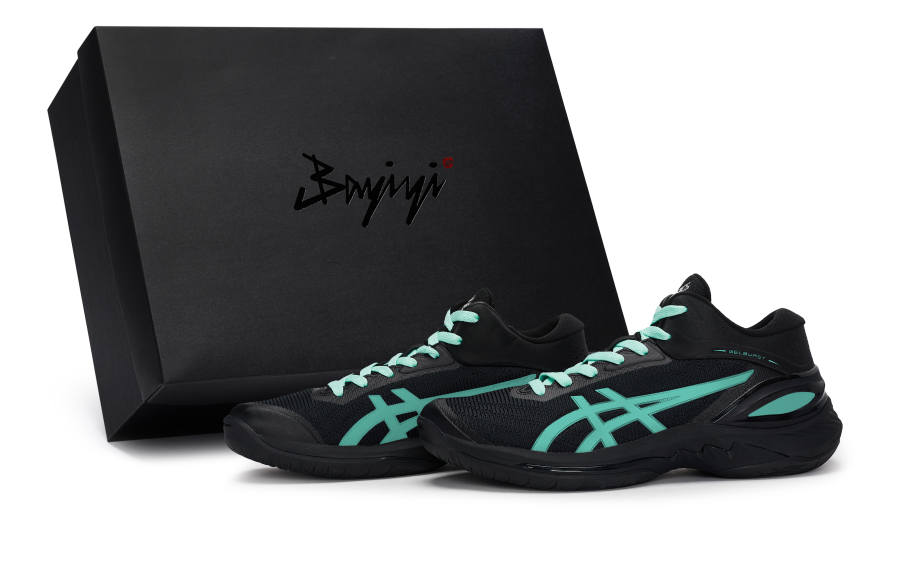 ASICS GELBURST 28 811 Manufacturing, Night Shadow Speed, Special Shoe Box Mid top Basketball Shoes Men's Black Green